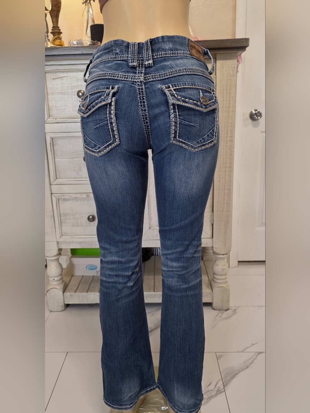 BKE Denim Mid-Rise Blue Women’s Jeans - Picture 4 of 11